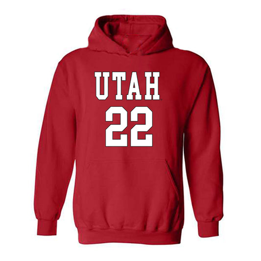 Utah - NCAA Women's Basketball : Ella Todd - Replica Shersey Hooded Sweatshirt-0