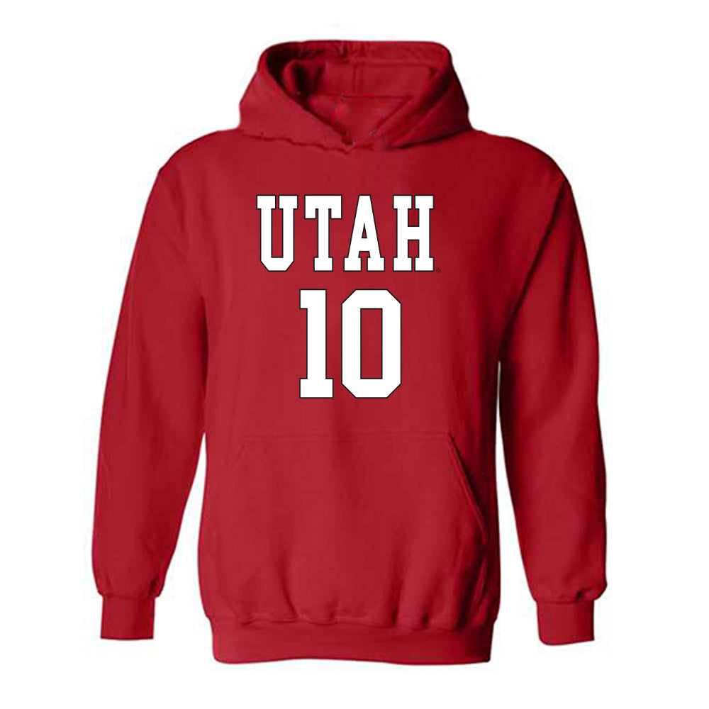 Utah - NCAA Men's Basketball : Jahki Howard - Replica Shersey Hooded Sweatshirt-0