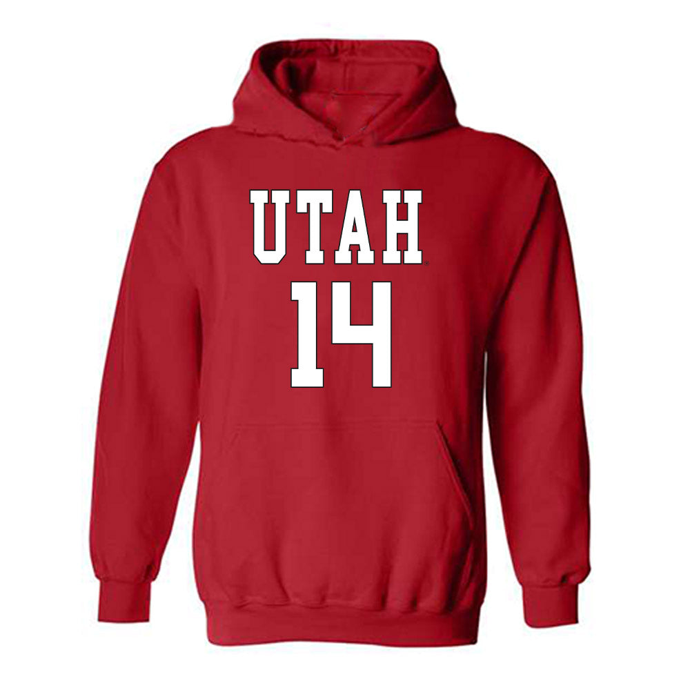 Utah - NCAA Women's Basketball : Kamryn Mafua - Replica Shersey Hooded Sweatshirt-0