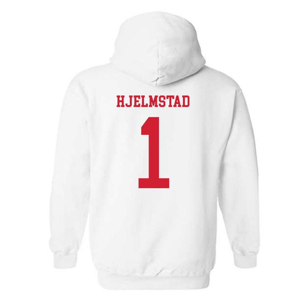 Utah - NCAA Women's Basketball : Avery Hjelmstad - Replica Shersey Hooded Sweatshirt-1