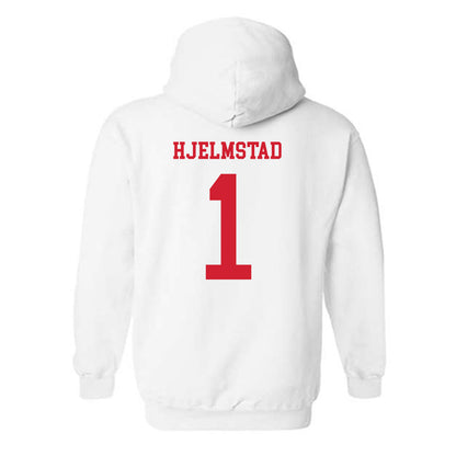 Utah - NCAA Women's Basketball : Avery Hjelmstad - Replica Shersey Hooded Sweatshirt-1