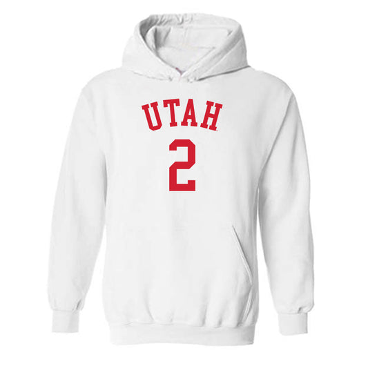 Utah - NCAA Men's Basketball : Cole Bajema - Replica Shersey Hooded Sweatshirt