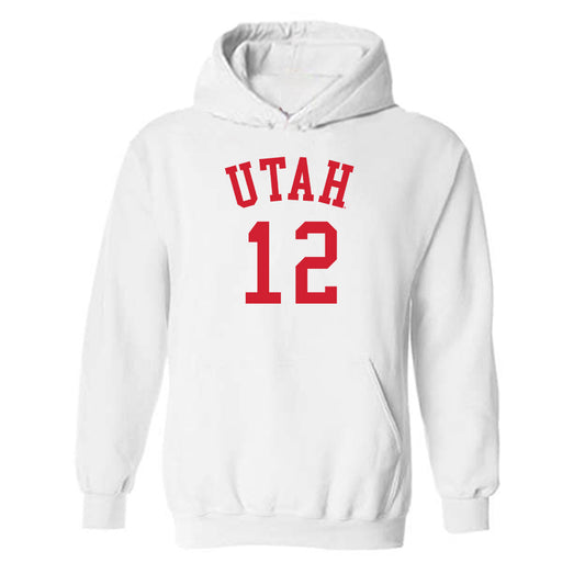 Utah - NCAA Women's Basketball : Chyra Evans - Replica Shersey Hooded Sweatshirt-0