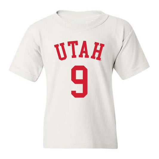 Utah - NCAA Men's Basketball : Jerry Huang - Replica Shersey Youth T-Shirt