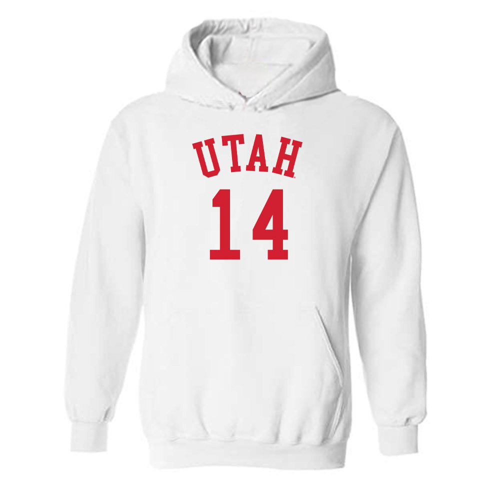 Utah - NCAA Women's Basketball : Kamryn Mafua - Replica Shersey Hooded Sweatshirt-0