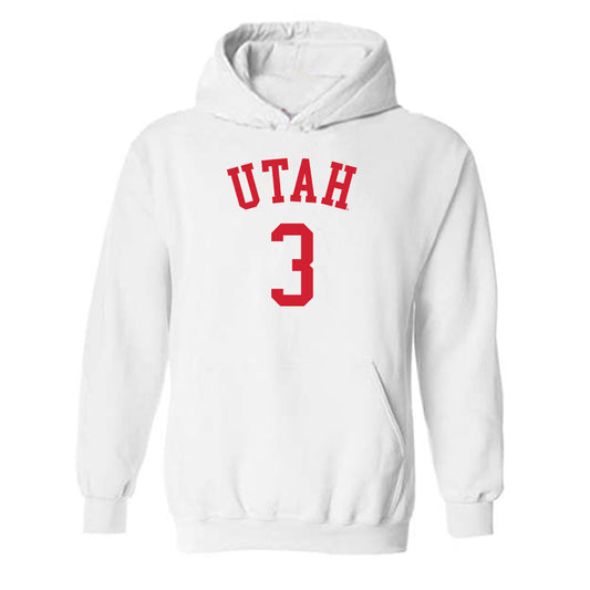 Utah - NCAA Men's Basketball : Jayden Teat - Replica Shersey Hooded Sweatshirt