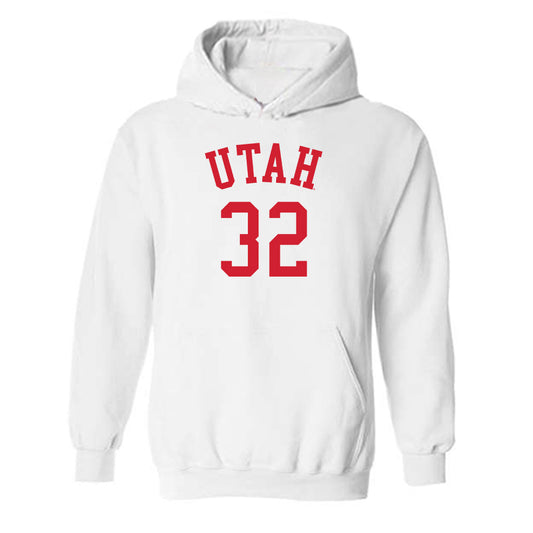 Utah - NCAA Men's Basketball : James Okonkwo - Replica Shersey Hooded Sweatshirt-0