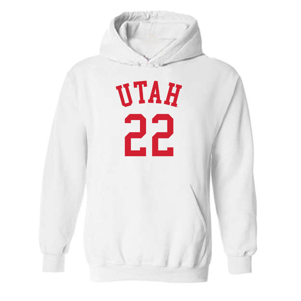 Utah - NCAA Women's Basketball : Ella Todd - Replica Shersey Hooded Sweatshirt-0
