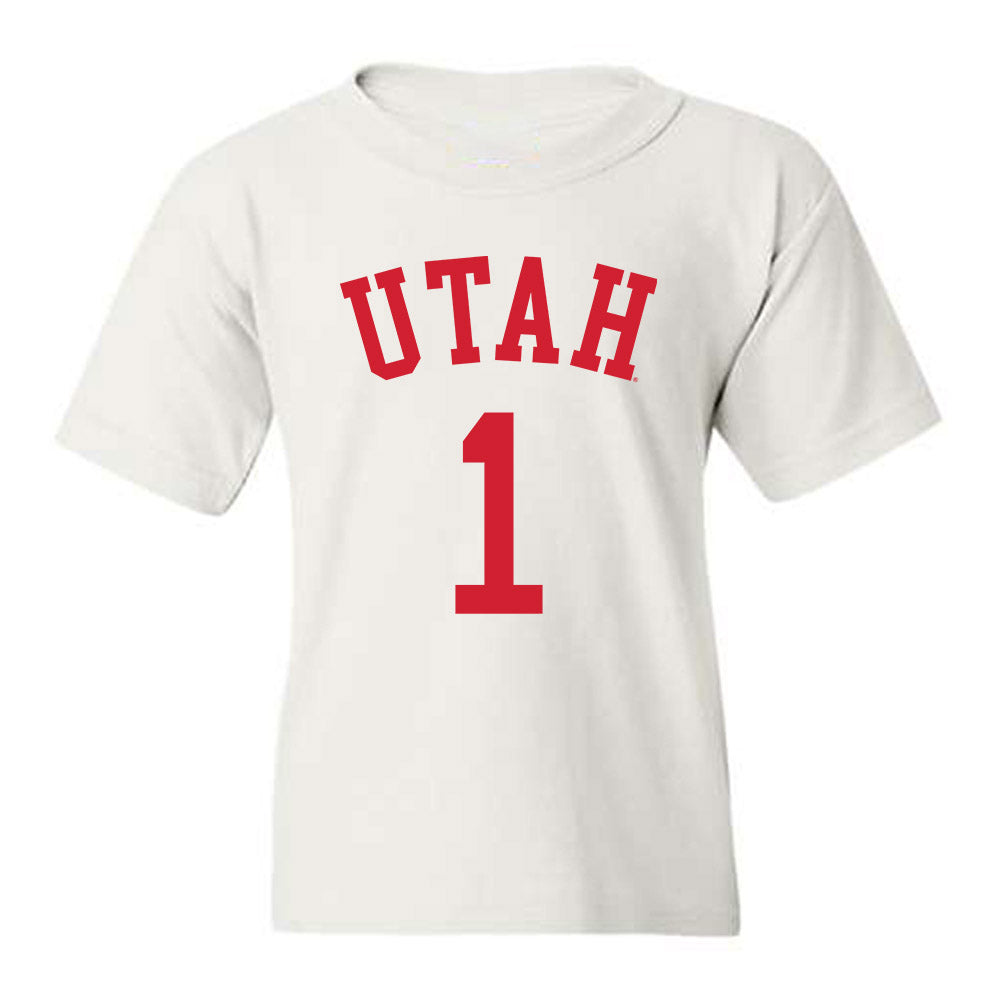 Utah - NCAA Women's Basketball : Avery Hjelmstad - Replica Shersey Youth T-Shirt-0