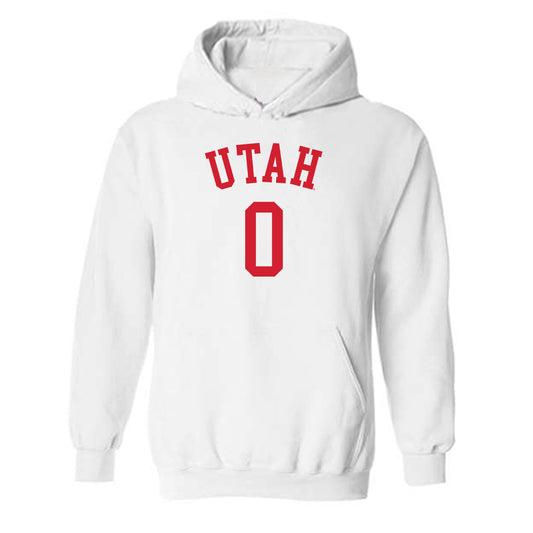 Utah - NCAA Men's Basketball : Hunter Erickson - Replica Shersey Hooded Sweatshirt