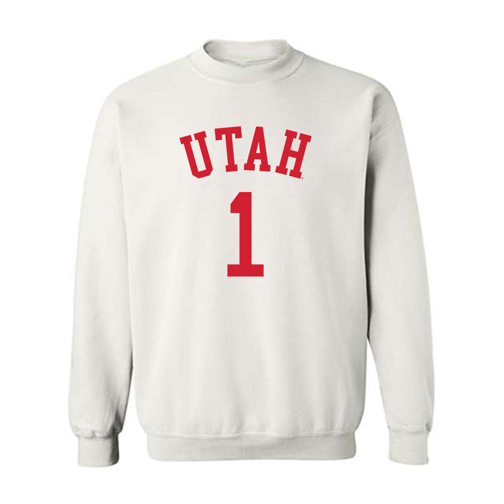 Utah - NCAA Men's Basketball : Ben Carlson - Replica Shersey Crewneck Sweatshirt