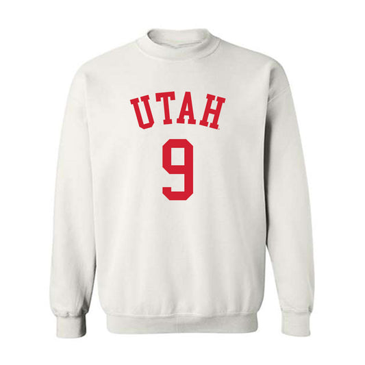 Utah - NCAA Men's Basketball : Jerry Huang - Replica Shersey Crewneck Sweatshirt