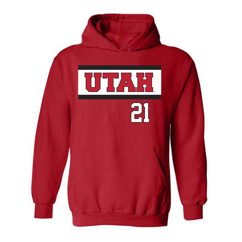 Utah - NCAA Softball : Sarah Ladd - Hooded Sweatshirt Replica Shersey