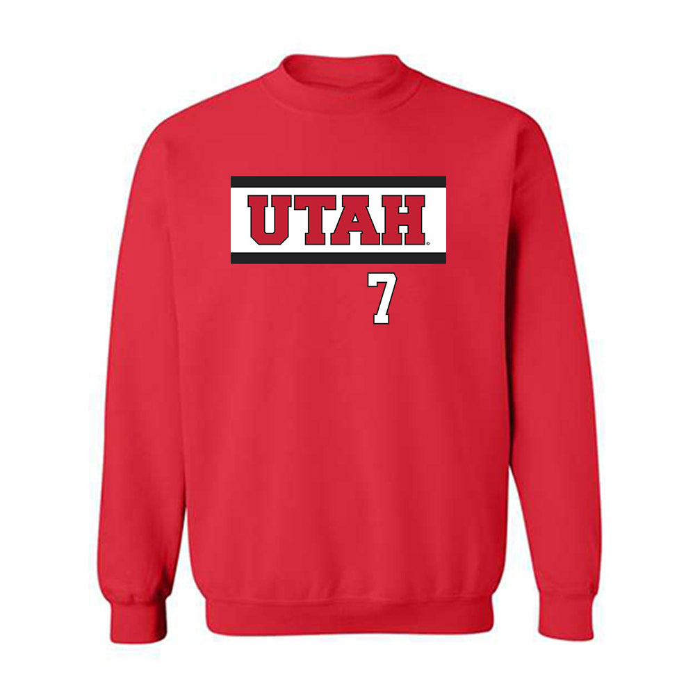 Utah - NCAA Softball : Sianni Sakai - Replica Shersey Crewneck Sweatshirt-0