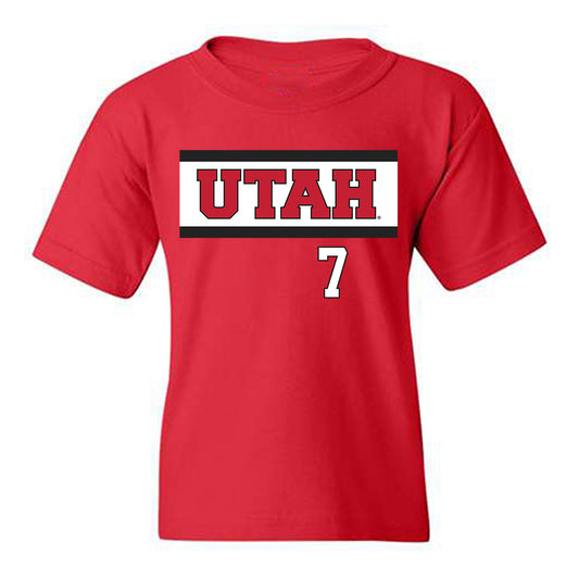 Utah - NCAA Softball : Sianni Sakai - Replica Shersey Youth T-Shirt-0