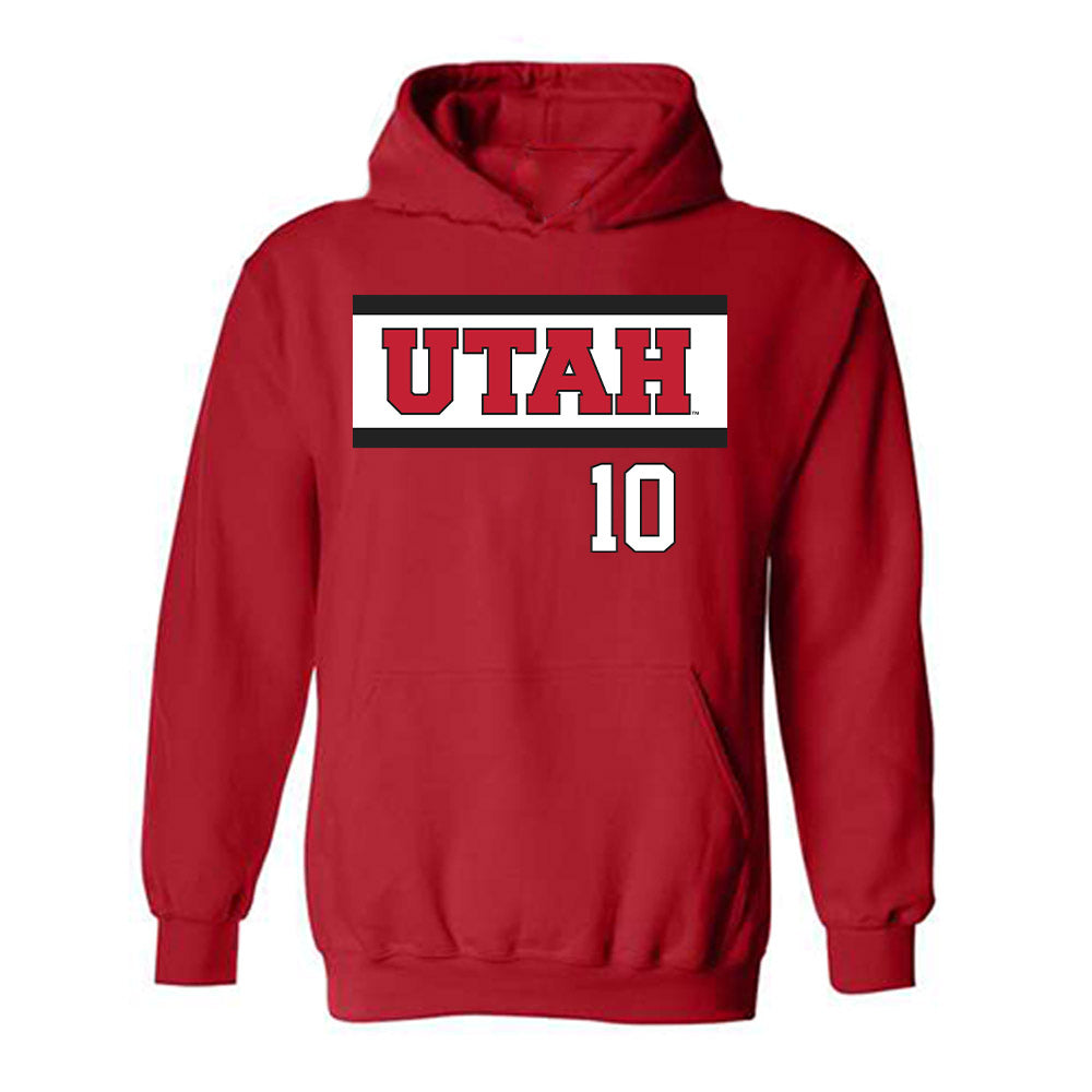 Utah - NCAA Softball : Danika Wilson - Replica Shersey Hooded Sweatshirt-0