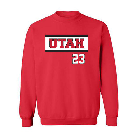 Utah - NCAA Softball : Izzy Cruz - Replica Shersey Crewneck Sweatshirt-0