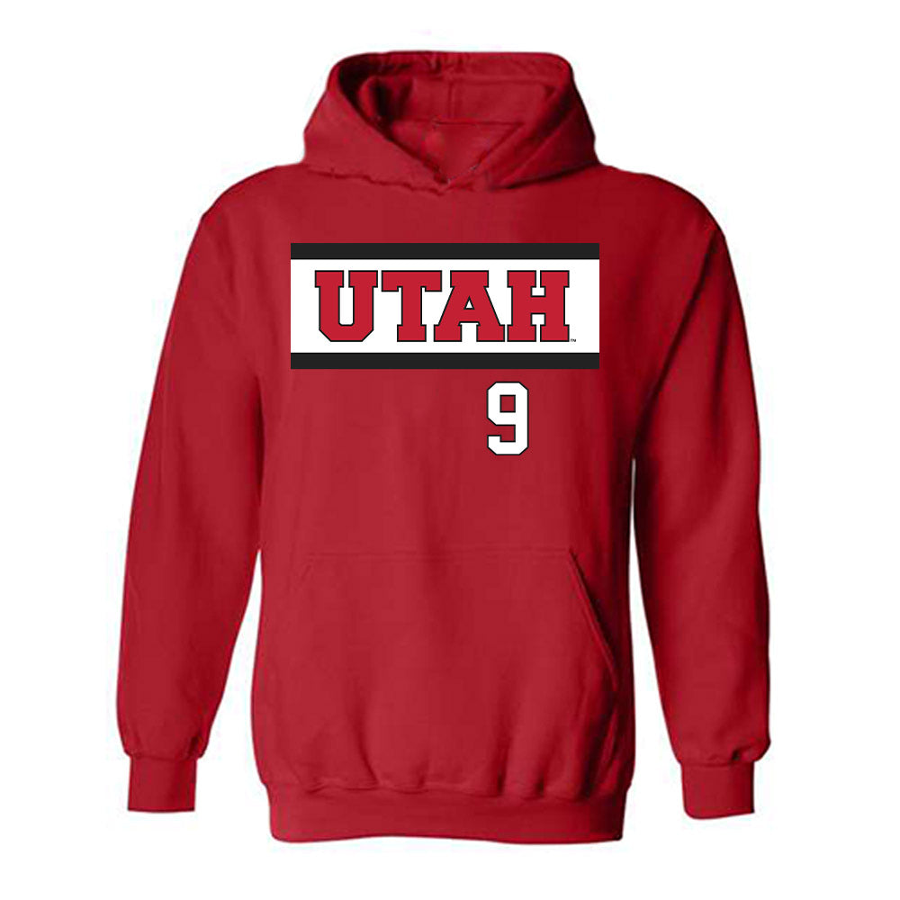 Utah - NCAA Softball : Emily Capobianco - Replica Shersey Hooded Sweatshirt-0