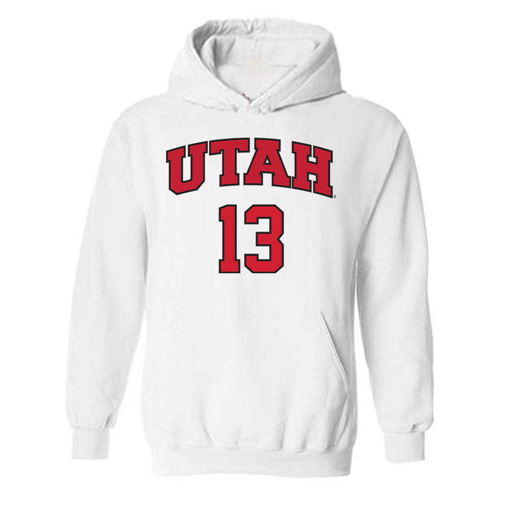 Utah - NCAA Softball : Payton Crank - Replica Shersey Hooded Sweatshirt-0