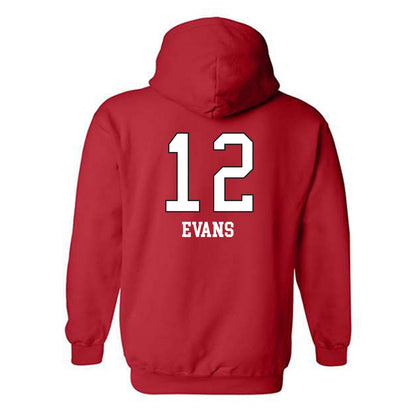 Utah - NCAA Women's Basketball : Chyra Evans - Replica Shersey Hooded Sweatshirt-1