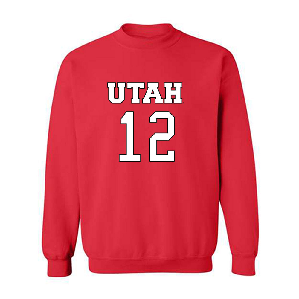 Utah - NCAA Women's Basketball : Chyra Evans - Replica Shersey Crewneck Sweatshirt-0