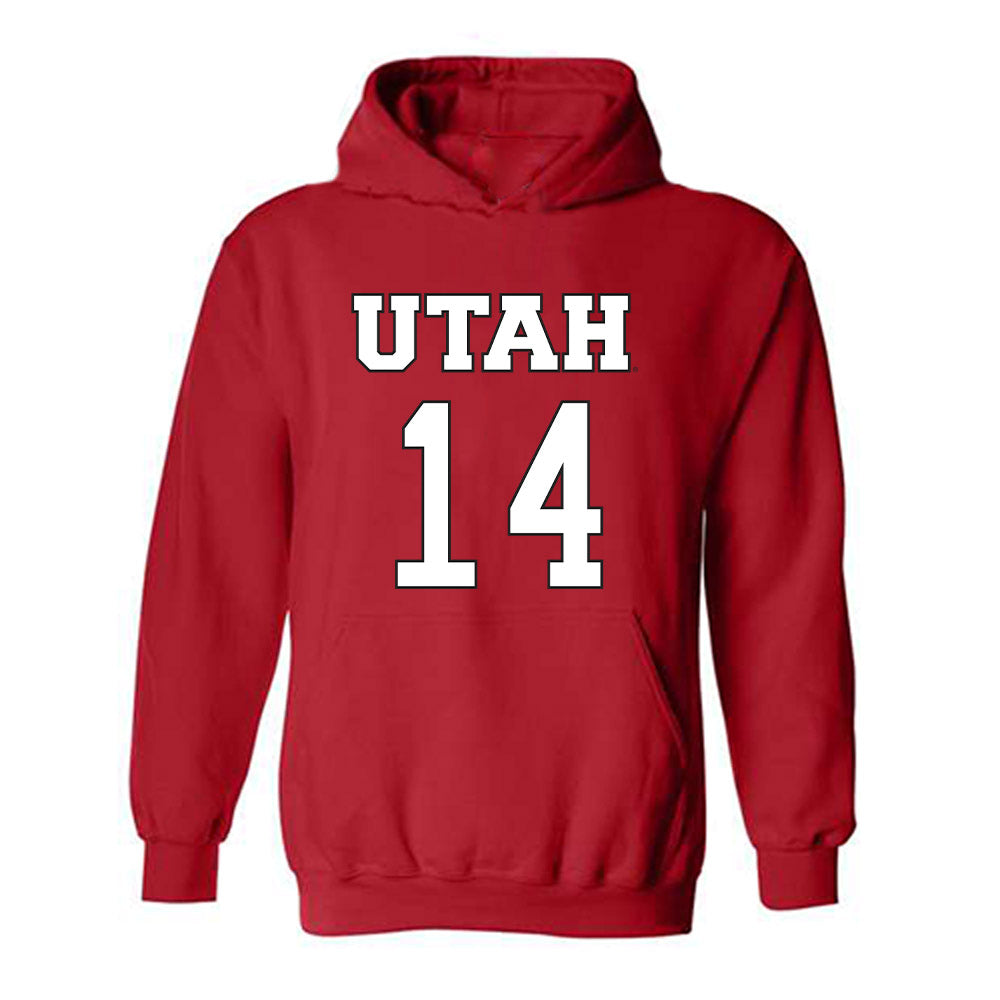 Utah - NCAA Women's Basketball : Kamryn Mafua - Replica Shersey Hooded Sweatshirt-0