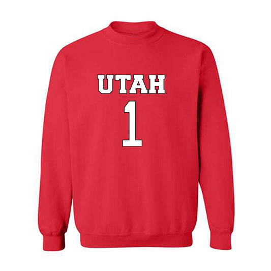 Utah - NCAA Women's Basketball : Avery Hjelmstad - Replica Shersey Crewneck Sweatshirt-0
