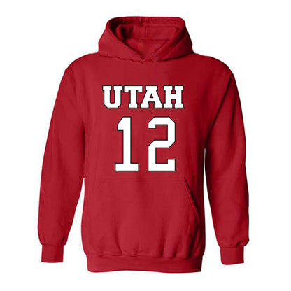 Utah - NCAA Women's Basketball : Chyra Evans - Replica Shersey Hooded Sweatshirt-0