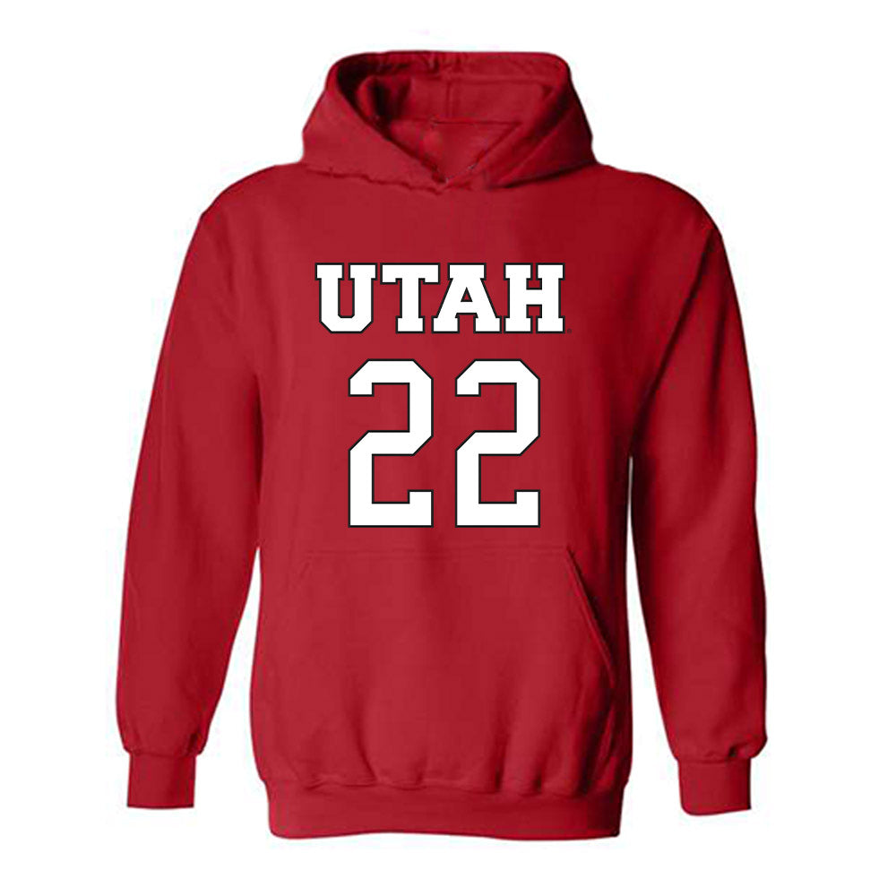 Utah - NCAA Women's Basketball : Ella Todd - Replica Shersey Hooded Sweatshirt-0