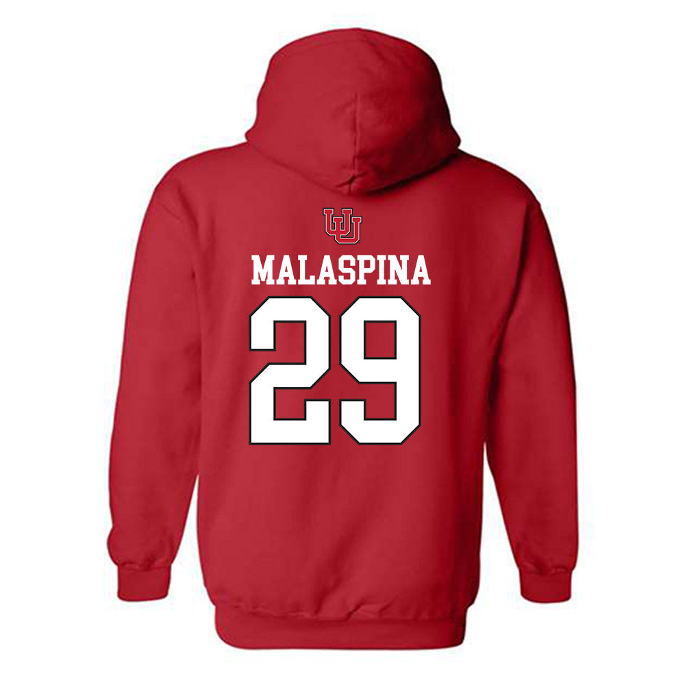 Utah - NCAA Women's Soccer : Alexa Malaspina - Replica Shersey Hooded Sweatshirt-1