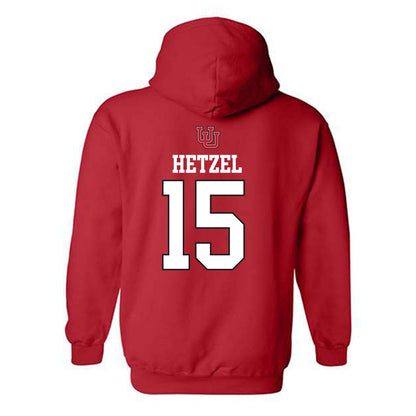 Utah - NCAA Women's Soccer : Ava Hetzel - Replica Shersey Hooded Sweatshirt-1