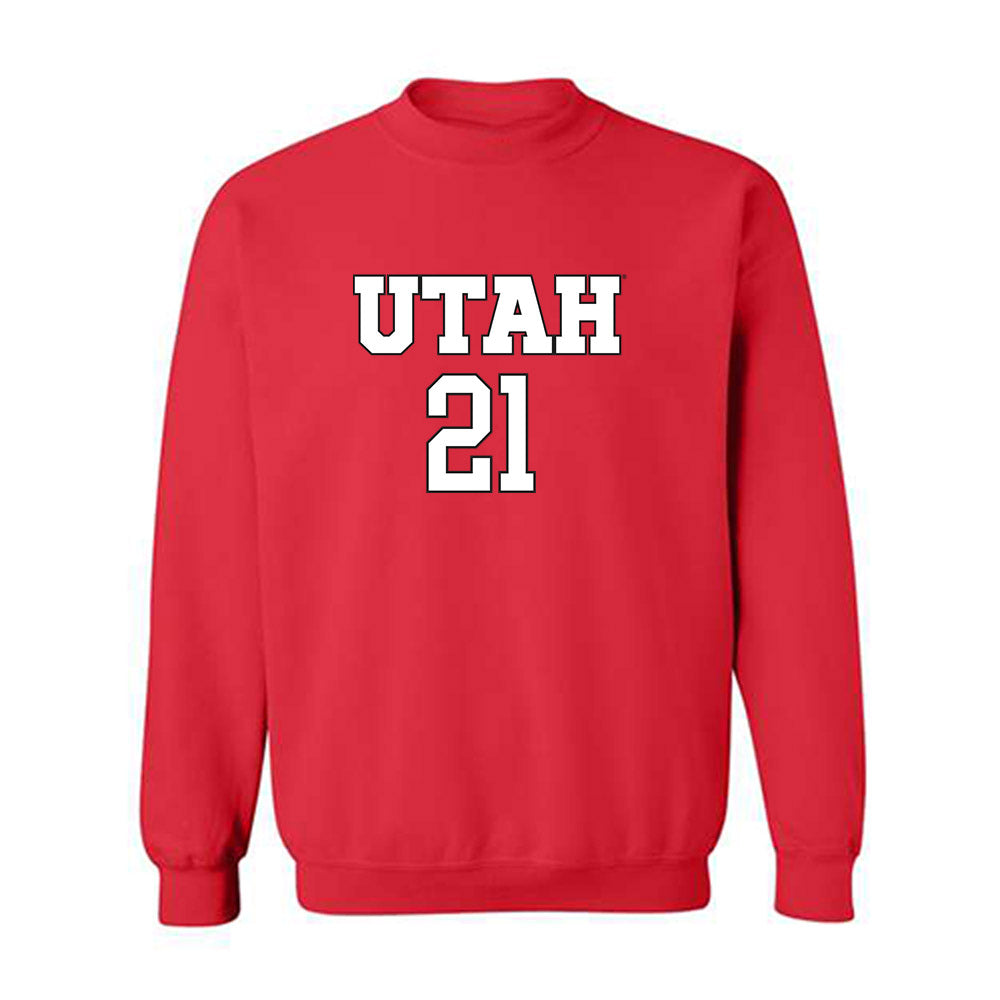 Utah - NCAA Women's Soccer : Ali Swensen - Replica Shersey Crewneck Sweatshirt-0