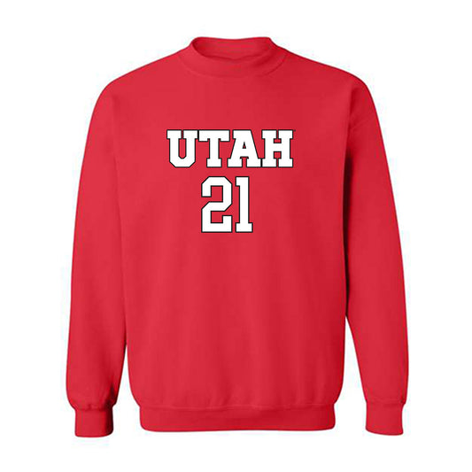 Utah - NCAA Women's Soccer : Ali Swensen - Replica Shersey Crewneck Sweatshirt-0