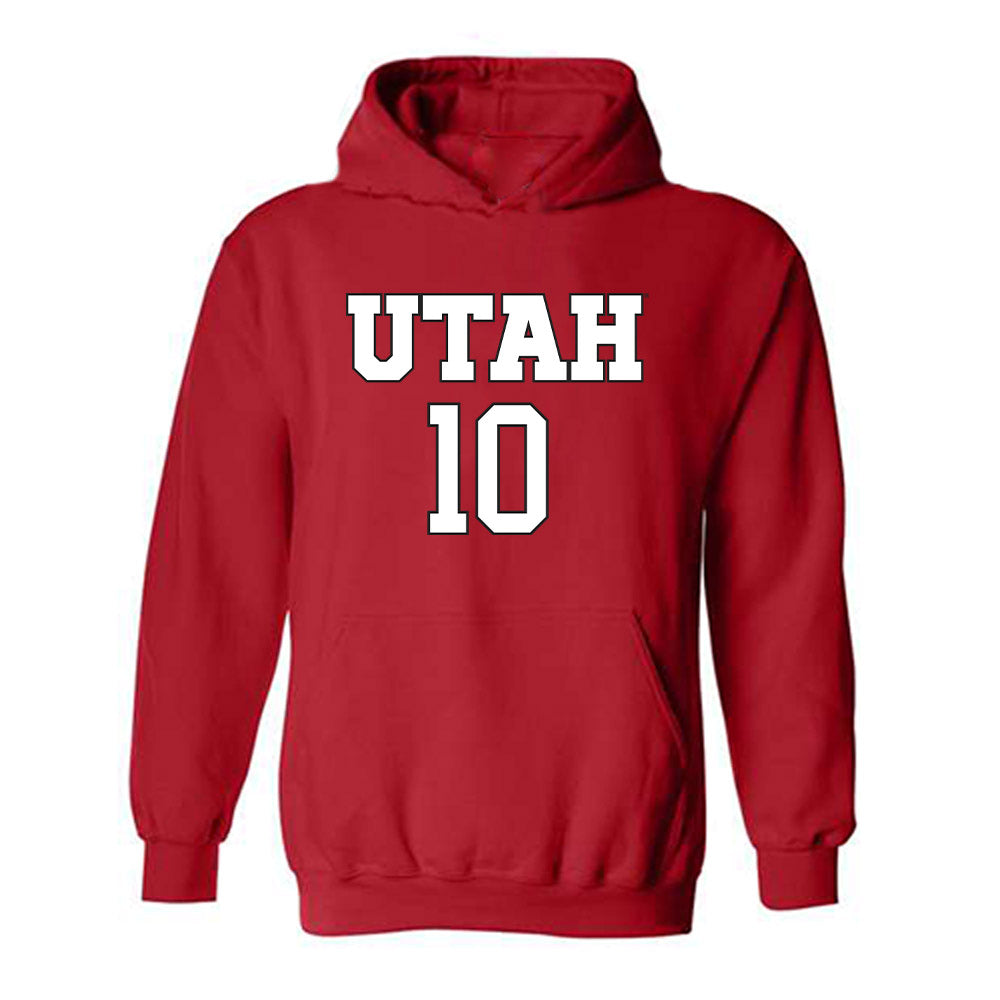 Utah - NCAA Women's Soccer : Londyn Lovell - Replica Shersey Hooded Sweatshirt-0