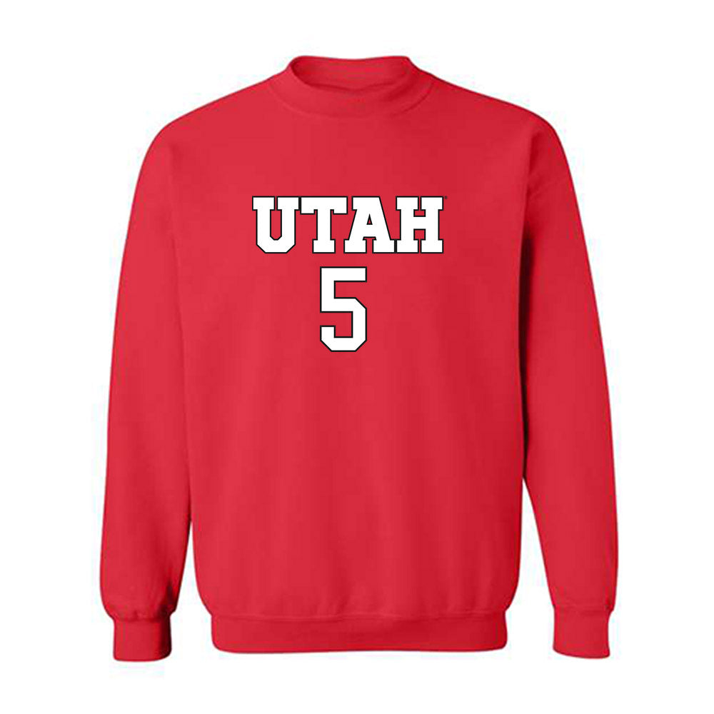 Utah - NCAA Women's Soccer : Abby Affleck - Replica Shersey Crewneck Sweatshirt-0