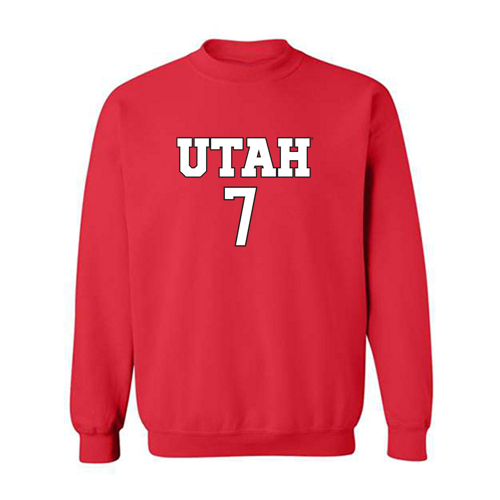 Utah - NCAA Women's Soccer : Kelly Bullock - Replica Shersey Crewneck Sweatshirt-0