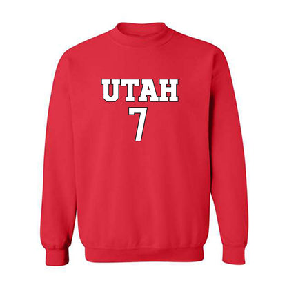 Utah - NCAA Women's Soccer : Kelly Bullock - Replica Shersey Crewneck Sweatshirt-0