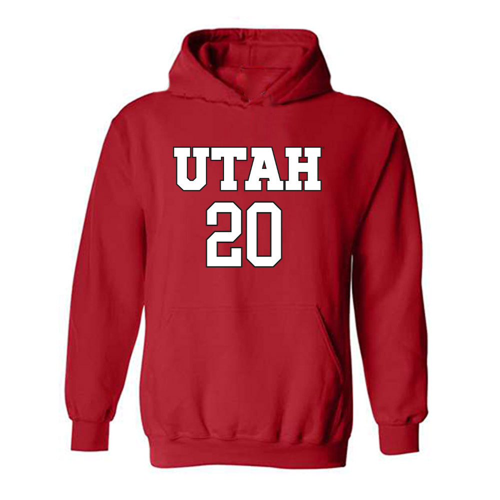 Utah - NCAA Women's Soccer : Sophie Bellini - Replica Shersey Hooded Sweatshirt-0