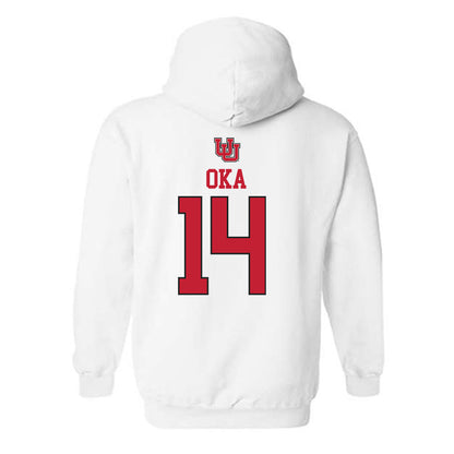 Utah - NCAA Women's Soccer : Julia Oka - Replica Shersey Hooded Sweatshirt-1