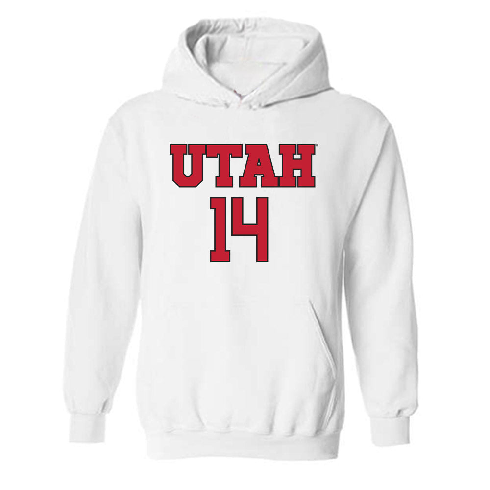 Utah - NCAA Women's Soccer : Julia Oka - Replica Shersey Hooded Sweatshirt-0