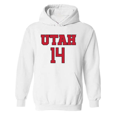 Utah - NCAA Women's Soccer : Julia Oka - Replica Shersey Hooded Sweatshirt-0