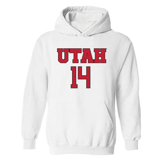 Utah - NCAA Women's Soccer : Julia Oka - Replica Shersey Hooded Sweatshirt-0