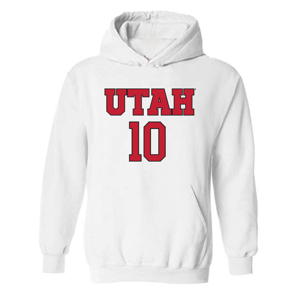Utah - NCAA Women's Soccer : Londyn Lovell - Replica Shersey Hooded Sweatshirt-0