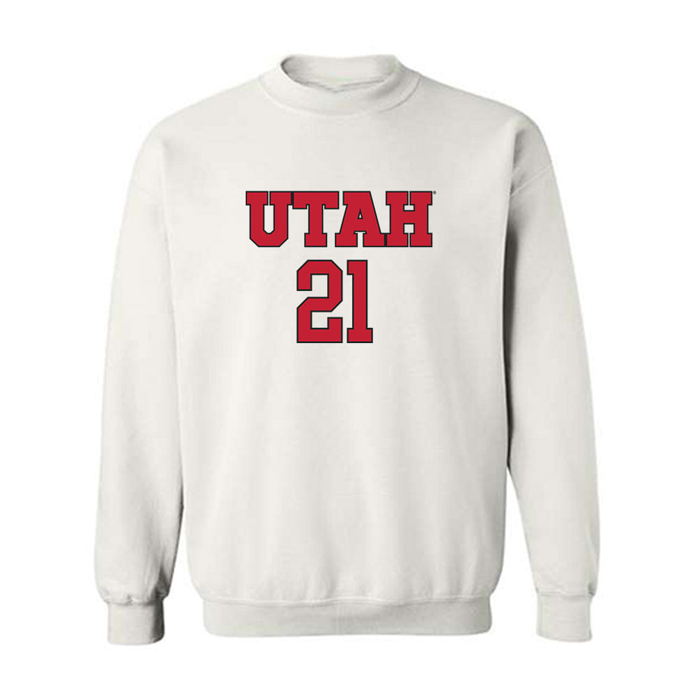 Utah - NCAA Women's Soccer : Ali Swensen - Replica Shersey Crewneck Sweatshirt-0