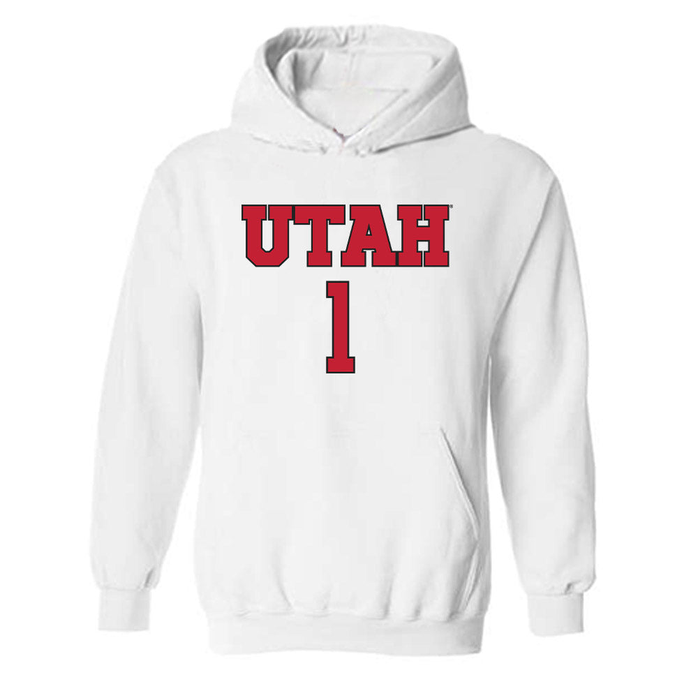 Utah - NCAA Women's Soccer : Erin Gibbs - Replica Shersey Hooded Sweatshirt-0