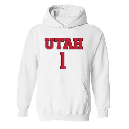 Utah - NCAA Women's Soccer : Erin Gibbs - Replica Shersey Hooded Sweatshirt-0