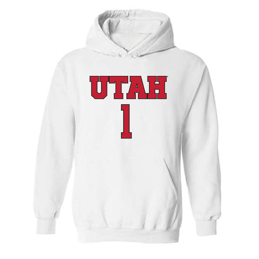 Utah - NCAA Women's Soccer : Erin Gibbs - Replica Shersey Hooded Sweatshirt-0