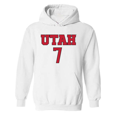 Utah - NCAA Women's Soccer : Kelly Bullock - Replica Shersey Hooded Sweatshirt-0
