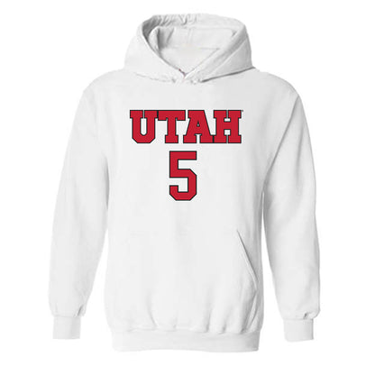 Utah - NCAA Women's Soccer : Abby Affleck - Replica Shersey Hooded Sweatshirt-0