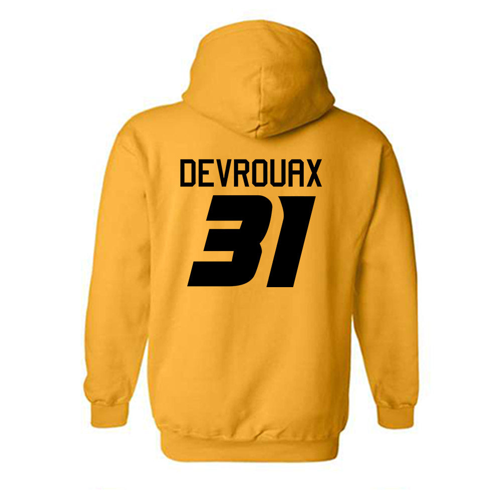 Missouri - NCAA Women's Soccer : Mia Devrouax - Replica Shersey Hooded Sweatshirt-1